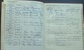 Physicians Record of Prescriptions Prohibition 1922 - 1928 4