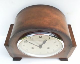 Rare Antique Art Deco Smiths Enfield 8 Day Striking Mantel Clock Collectable 4