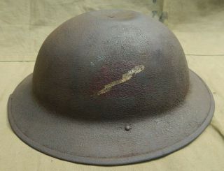 Wwi U.  S.  Army M - 1917 Combat Helmet,  Wwi 78th Division Painted Insignia & Liner