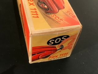 c.  1950 US Zone Germany Schuco Fex 1111 SOS Tin Windup Clockwork Car Toy 11