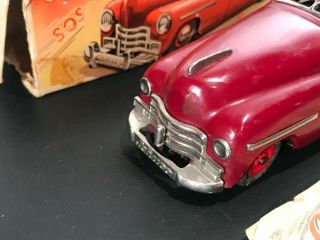c.  1950 US Zone Germany Schuco Fex 1111 SOS Tin Windup Clockwork Car Toy 2