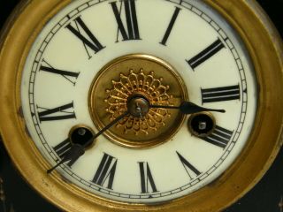 Antique - H.  A.  C - Ornate Corinthian Style 8 Day Pendulum Mantle Clock - GWO - circa 1900 3