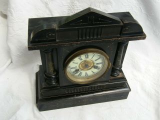 Antique - H.  A.  C - Ornate Corinthian Style 8 Day Pendulum Mantle Clock - GWO - circa 1900 4