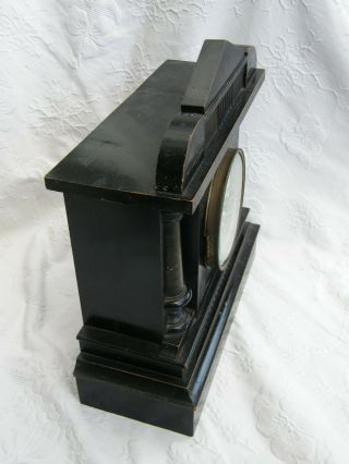 Antique - H.  A.  C - Ornate Corinthian Style 8 Day Pendulum Mantle Clock - GWO - circa 1900 5