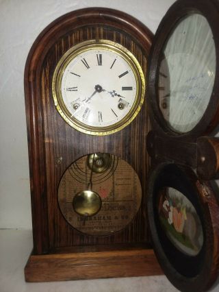 Elegant E.  Ingraham Doric Mantle Shelf Parlor Clock 2