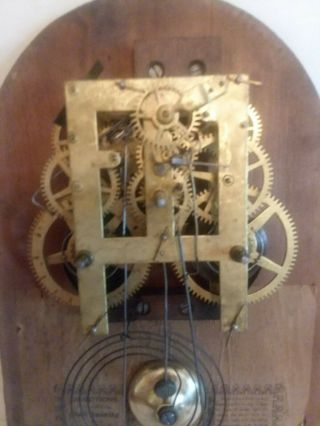Elegant E.  Ingraham Doric Mantle Shelf Parlor Clock 4