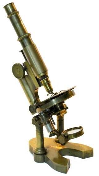 Antique brass grand modèle microscope by Nachet et Fils,  1887 - 95 highly equipped 5
