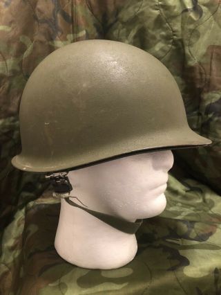 Us Military Vietnam M1 Infantry Helmet With Liner Usmc Army Usaf Usn Combat Usgi