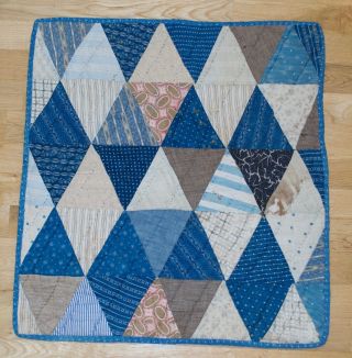 Doll Quilt,  Made From Antique Quilt,  Early Calicos Fabric,  Antique Textile