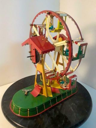 Vintage JW Altes,  Nuremberg Germany Tin Litho Ferris Wheel Fully 4