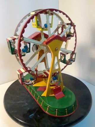 Vintage JW Altes,  Nuremberg Germany Tin Litho Ferris Wheel Fully 6