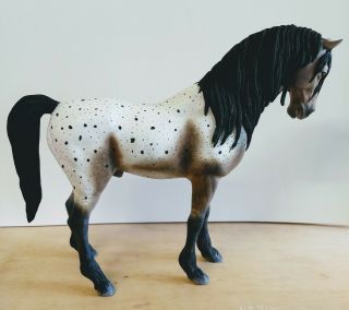 Marx Johnny West Thunderbolt Custom Painted As A Bay Leopard Appaloosa Stallion