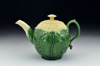 18th Century Staffordshire Whieldon Wedgwood Cauliflower Earthenware Teapot