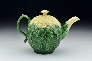 18th Century Staffordshire Whieldon Wedgwood Cauliflower Earthenware Teapot 3