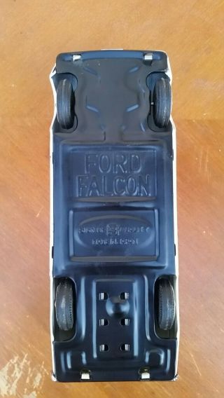 1961 Bandai FORD FALCON tin friction 4Dr.  perfectly NM litho 8