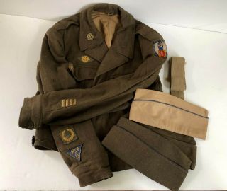 Ww2 Named Us Ike Jacket 9th Air Force 2 Years Overseas Theater Made Patch