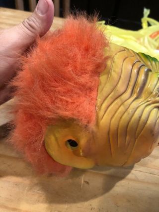 Vintage Rare 1986 Axion RUDE RALPH Mad Ball TALKING Pull String Head Monster Toy 2