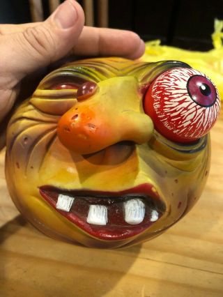 Vintage Rare 1986 Axion RUDE RALPH Mad Ball TALKING Pull String Head Monster Toy 3