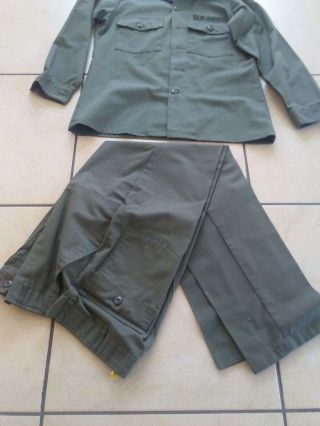 US Army Olive green Vietnam utility uniform fatigues OG - 507 Pants and shirt 3