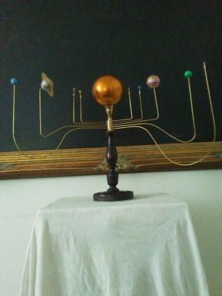 Antiqued Planetarium - Orrery By South Carolina Artist,  Will S.  Anderson
