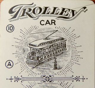 Antique 1904 Card Game - TROLLEY - SNYDER BROS - ELMIRA,  NY - DELUXE ED 11