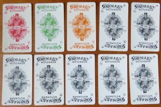 Antique 1904 Card Game - TROLLEY - SNYDER BROS - ELMIRA,  NY - DELUXE ED 8