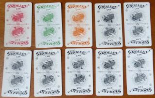 Antique 1904 Card Game - TROLLEY - SNYDER BROS - ELMIRA,  NY - DELUXE ED 9