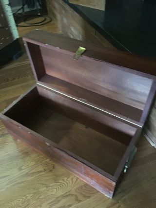 Vintage Mahogany Wood Tool Box,  23.  5×10.  5×10.  5