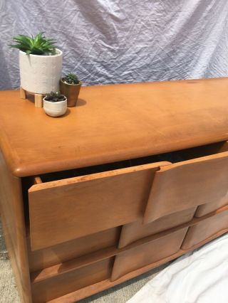 Heywood Wakefield Mid Century Modern Dresser 6 drawer solid wood vintage 1950’s 2