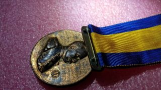 SPANISH AMERICAN WAR DEWEY MEDAL NAMED USS OLYMPIA MANILA BAY 4