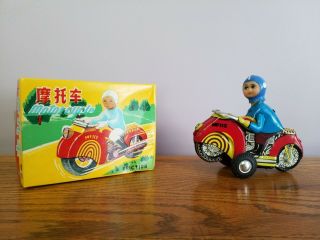 China Mf - 115 Delivery Scooter Motorcycle Bike Friction Tin Toy Nice`60 Fabulous