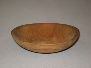 Old Antique Vtg 19th C 1800s Small 5.  75 " Dia Turned Wood Food Bowl Wooden