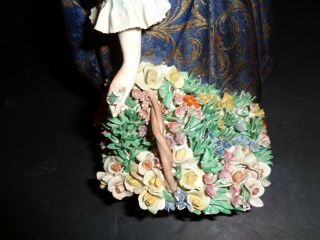 Rare Antique Luigi Fabris Capodimonte Italian Large Lady Figurine Signed 10