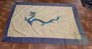 Outstanding Antique Chinese Large Dragon Panel With Fine Dragon Qing