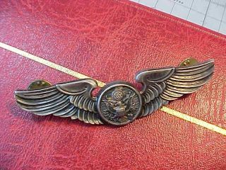 Vintage Usaf 3 " Sterling Vanguard Aircrew Wings Badge Pin