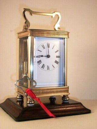 Antique French Carriage Clock C1895.  With Key.  Restored & Serviced In July 2019.