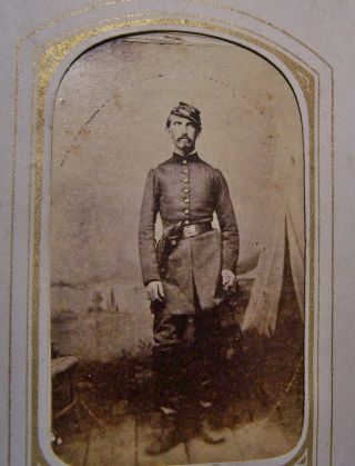 Antique GEM PHOTO ALBUM w5 CIVIL WAR SOLDIER CDV Wheeler Palmer Mead Gillett CT 6