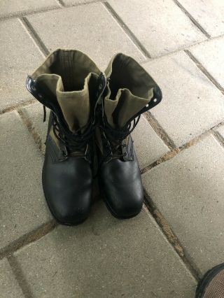 Vietnam Area Combat Boots Canvas And Leather Size 11r