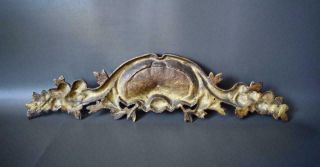 Large French Bronze Louis XV Pediment Hardware Furniture Salvage 6