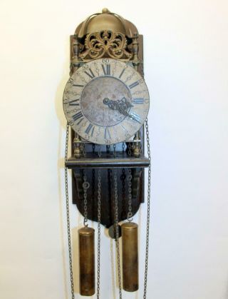 Old Wall Clock Vintage Brass Weight Driven Lantern Wall Clock John Smitd London