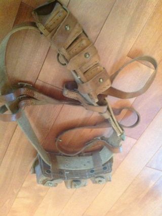 RARE WW1 Turkish Leather Ammo Pouches,  Belt And Shoulder Straps 4