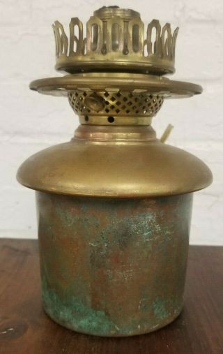 Antique Tiffany Studios Bronze Oil Lamp Reserve Electrified 181