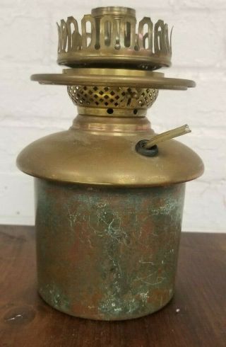 Antique Tiffany Studios Bronze Oil Lamp Reserve Electrified 181 2