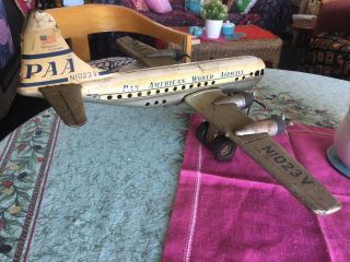 Vintage Pan Am Tin Plane " Strato Clipper "