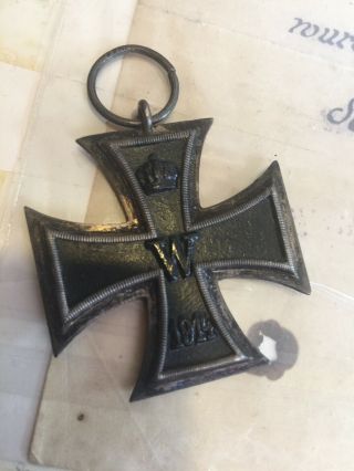 Iron Cross 1914,  Second Class,  Ek2,  With Award Document