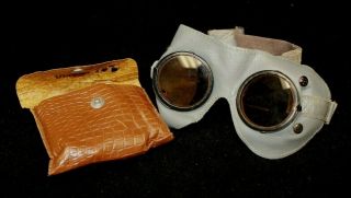 Authentic Ww Ii Luftwaffe Flight Pilot Goggles With Carrying Case