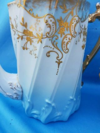 Antique French,  Rare coffee service,  Porcelain Limoges,  Stamped Bac and Perigault 10