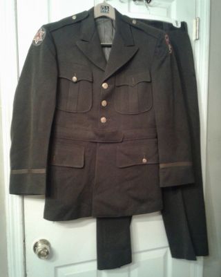 Ww2 Army Dress Uniform With Pants (size 32 Waist)