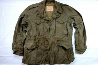 Vintage Wwii M - 1943 Field Jacket Size 36 R Small Usa Army Authentic