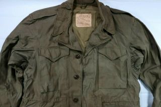 VINTAGE WWII M - 1943 Field Jacket Size 36 R SMALL USA ARMY AUTHENTIC 3